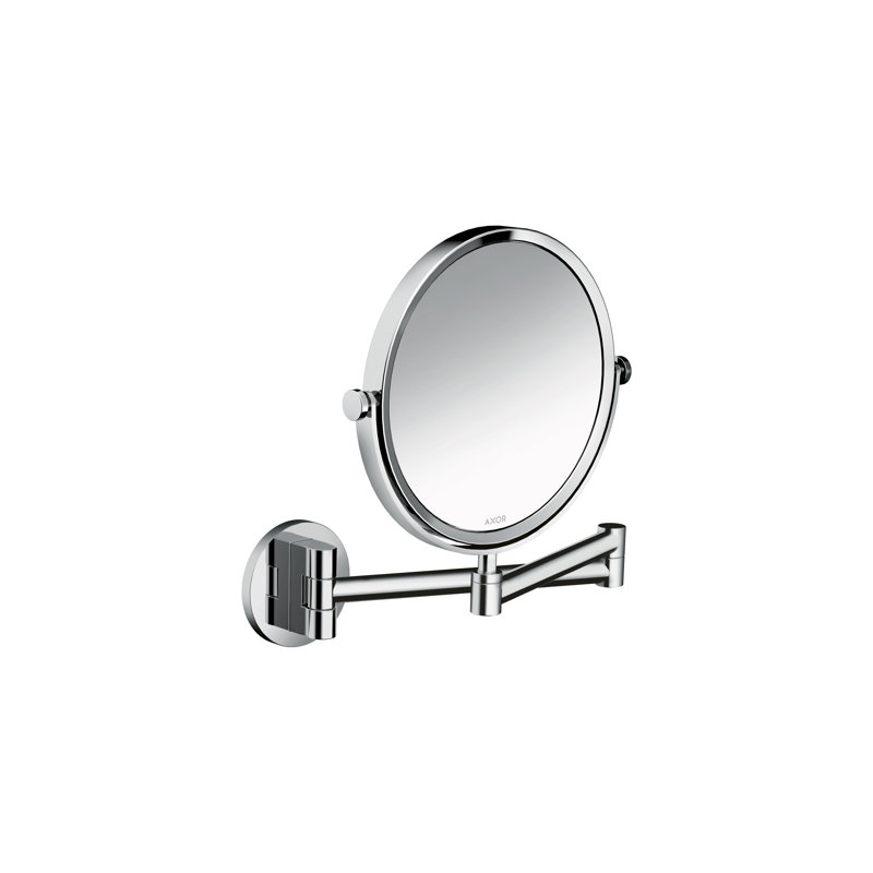 Universal Circular Round Metal Wall Mirror, Chrome