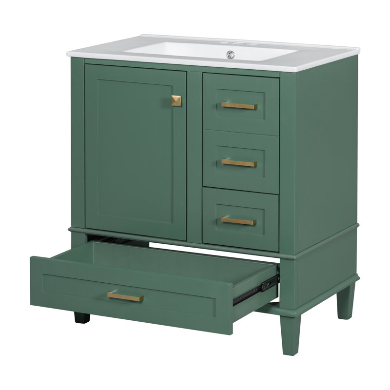 Meuble-lavabo 30 po, Vert