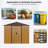 8ft x 4ft Outdoor Metal Storage Shed with Sliding Door and foundation for Backyard, Patio, Lawn-116106435-116106436