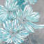 Toile encadrée botanique bleue - Trois petites fleurs abstraites