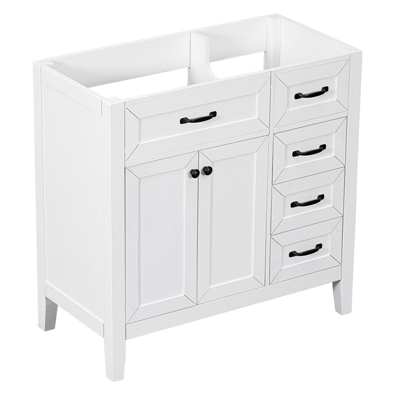 Base de meuble-lavabo simple 35,51 Nadaja seulement, Blanc, Blanc