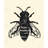 Bee - Beige Rustic Metal Print for Stylish Home Decor