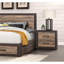 Table de chevet pour chambre à coucher de style contemporain avec placage imitation bois