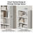 79" Bookcase with 2 Adjustable Shelves, 6-tier Bookshelf-1005725392