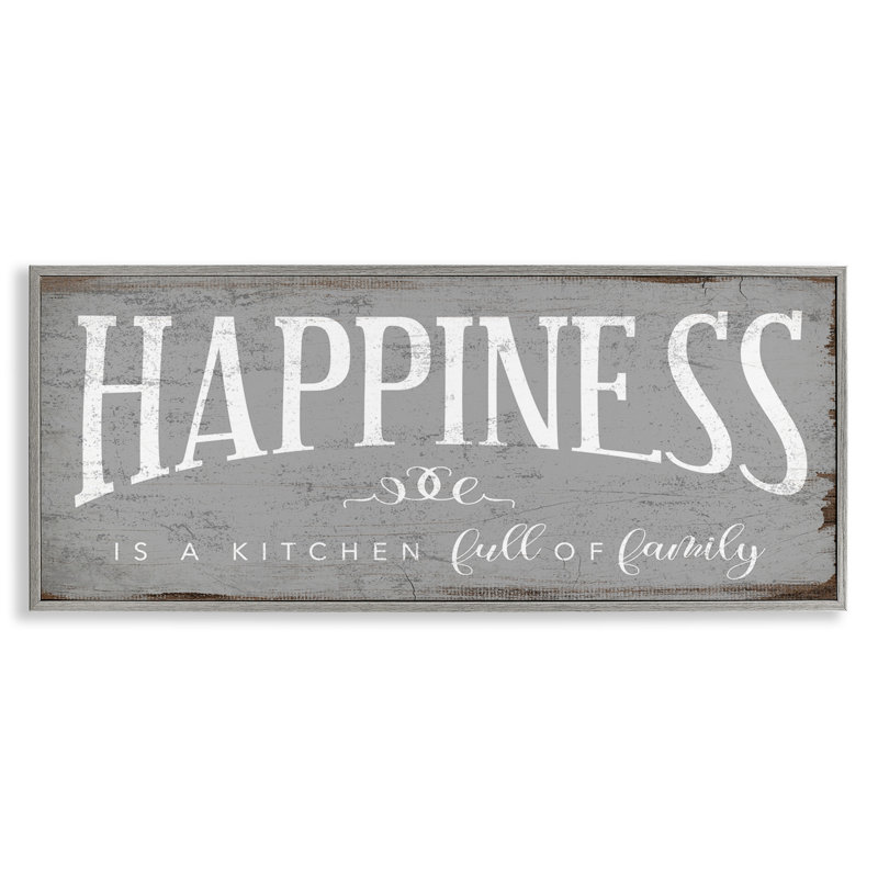 «Happiness is a Full Kitchen Expression» par Daphne Polselli, reproduction d'art graphique, H 13 po x l 30 po