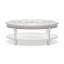 Monaco - Table basse ovale - Insertion de plateau - Finition blanche