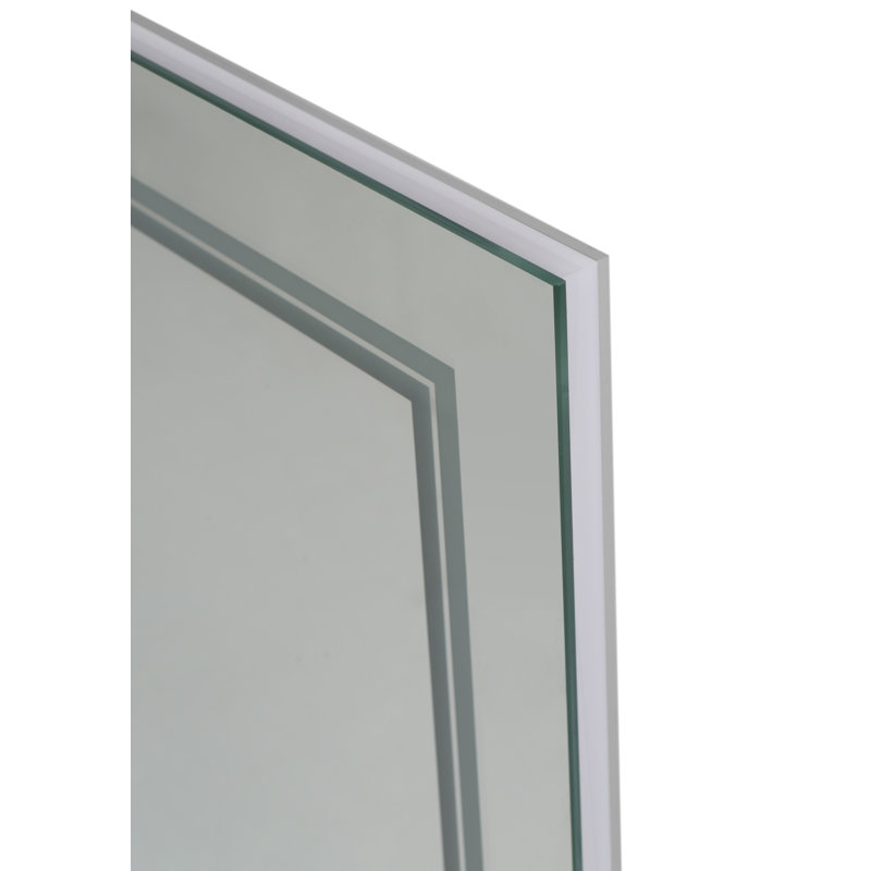  Soho 96"x36"x1" Bathroom LED Wall-Mount Mirror with Dimmer, Defogger, Touch Control, Backlit and Front-Lit, 36" H x 96" W