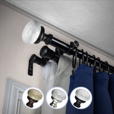 Taufner Steel Adjustable Triple Curtain Rod