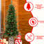Arbre de Noël de 4 pi avec 100 lumières à DEL multicolores, 396 pointes, baies rouges et pin, base scintillante scintillante, branches Pe / pleines, pot festif multicolore, base réaliste et éblouissante