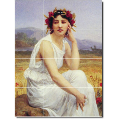 24" x 32" Ceramic Painting Decorative Mural Tile 8" x 8"