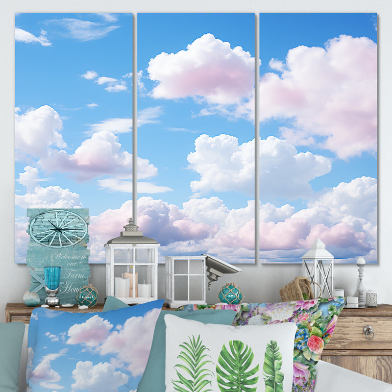 Sky Sky Horizon II - art mural ciel, Toile tendue, H 28 po x l 36 po x P 1 po