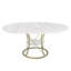 Table de salle à manger extensible ronde 43 po pour 4-6 personnes (chaise non incluse)