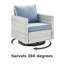 Chaises de patio pivotantes avec coussins Ingvald-1776065139