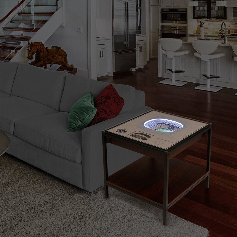 Husik NFL 25-Layer StadiumViews Lighted End Table, New Orleans Saints