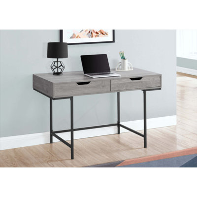 Bureau d'ordinateur, bureau personnel, ordinateur portable, tiroirs de rangement, travail, métal, contemporain, moderne