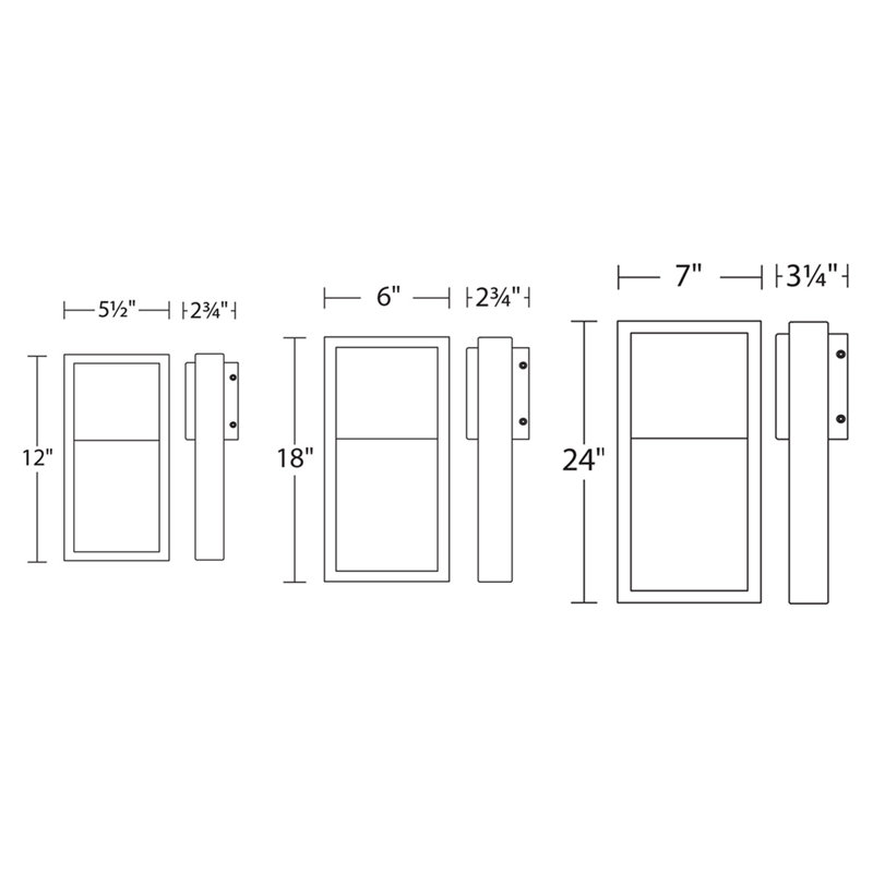 Applique murale d'extérieur en verre givré à 2 ampoules DEL Archetype, H 12 po x l 2,75 po x P 5,5 po