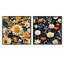 Palermo - Ensemble de 2 collages floraux carrés-101852894-101852893