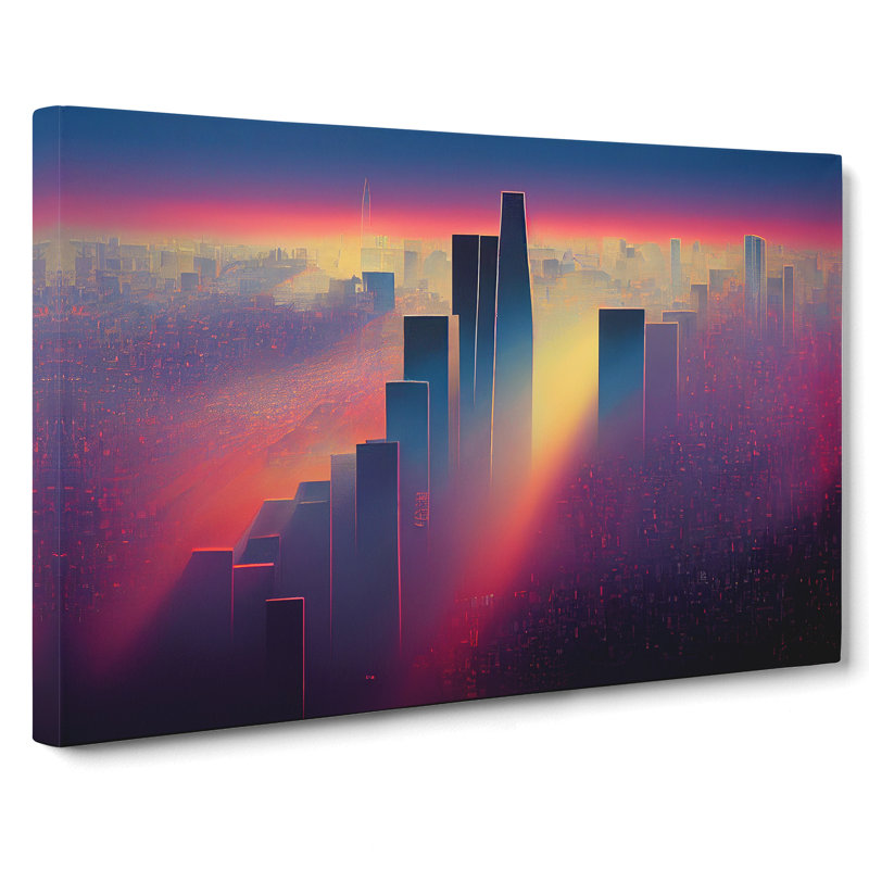 Soulful City Skyline Architecture - Wrapped Canvas Print, 35cm H x 50cm W x 3cm D