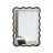 Solid Wood Wavy Rectangle Mirror, Black