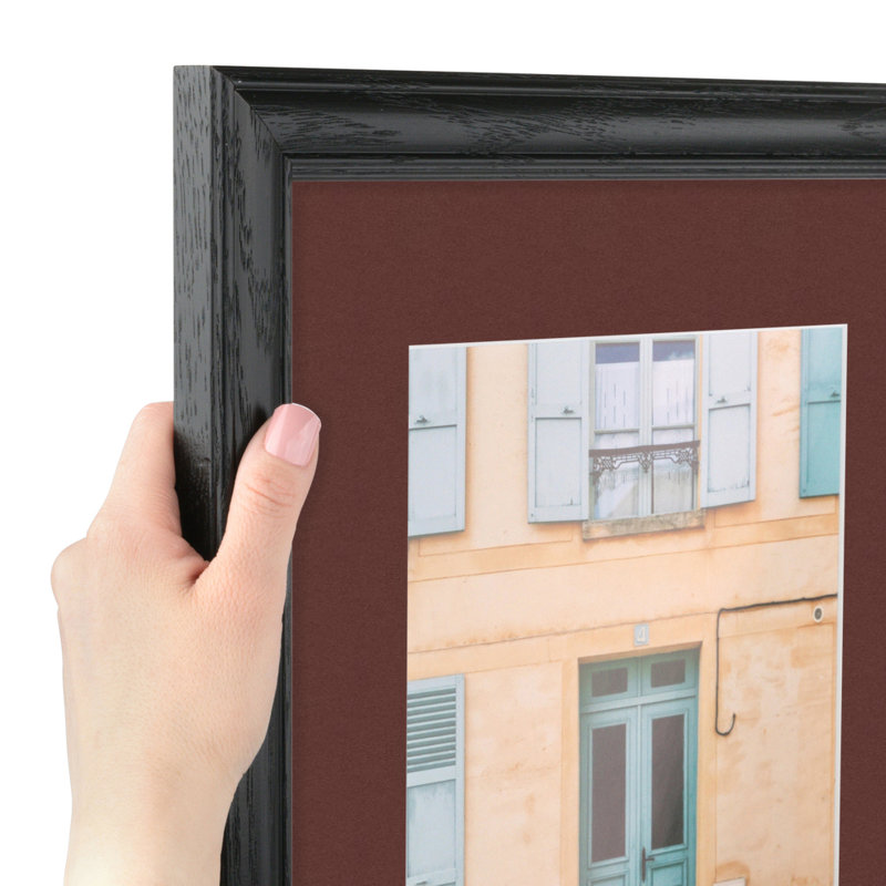 Cadre pour photo 20 po x 20 po blanc mat, Marron