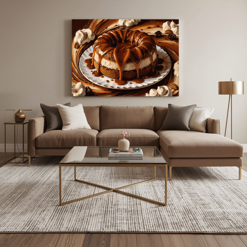 Art mural sur toile brun, Desserts, H 11 po x l 14 po