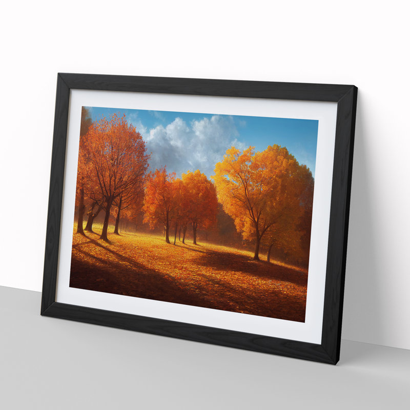 View of an Autumn Forest Vol.3 - Framed Print, Black, 46cm H x 64cm W x 2cm D