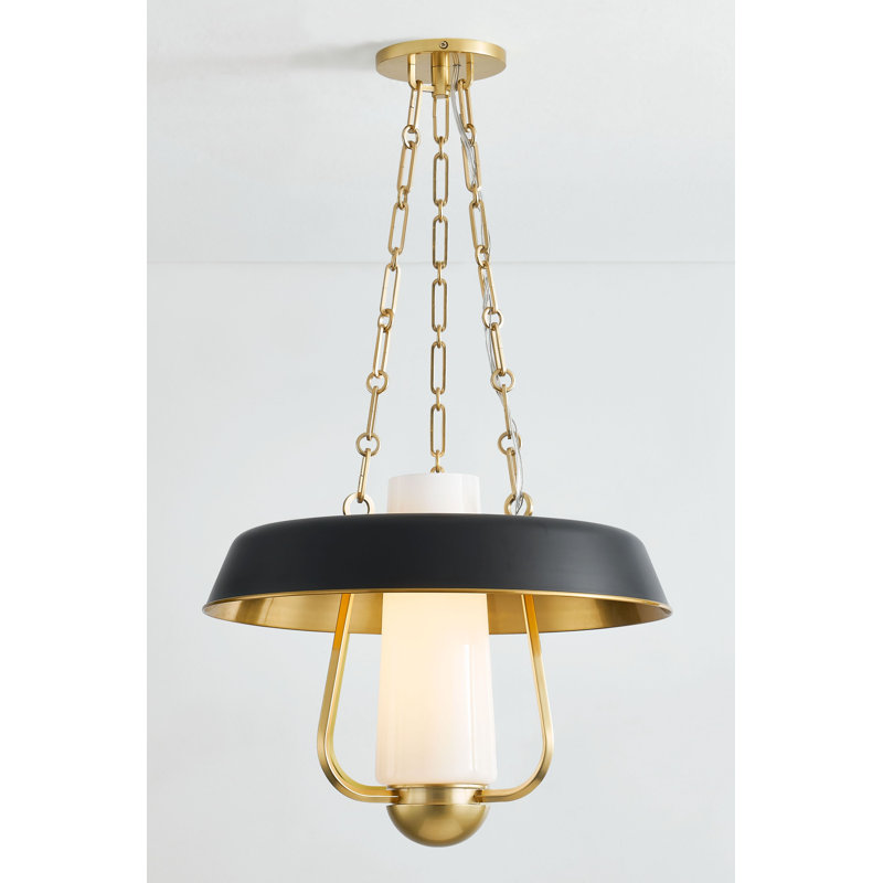 Provincetown 1 Light Lantern, Aged Brass/Soft Black