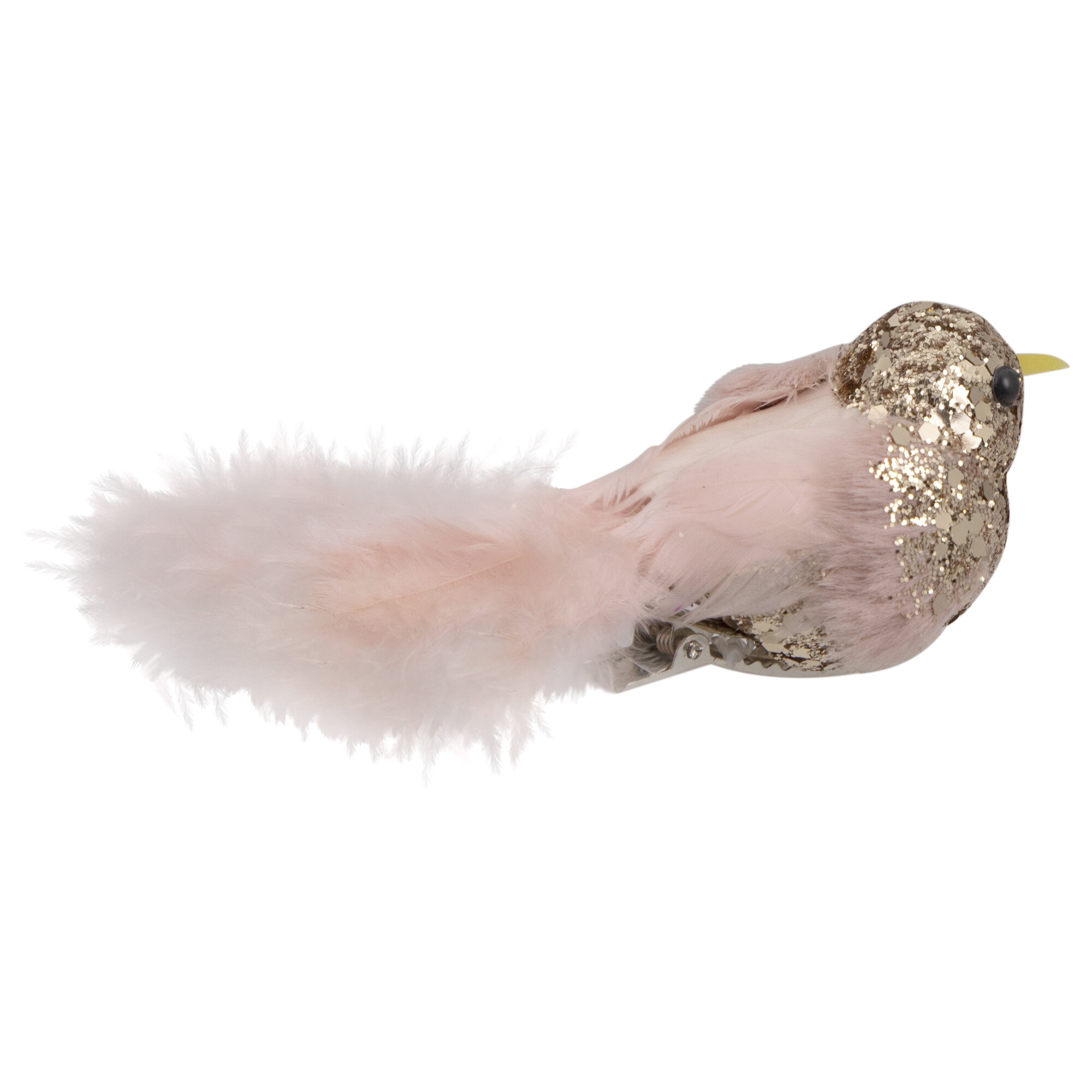 Northlight 6 Silver Sequin Bird With White Feathers Clip On