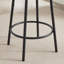 Tabouret de bar rond avec tablette, tabouret rembourré avec dossier-1638165241