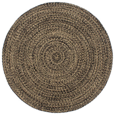 Round Solid Colour Hand Woven Area Rug