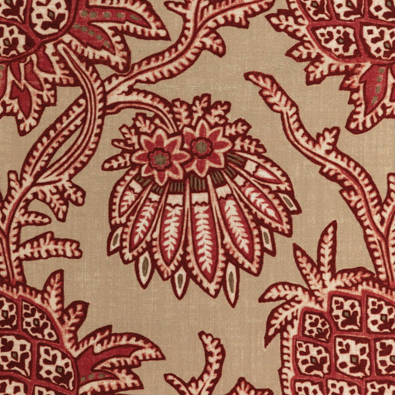 En Vacances II Brassac Fabric, Red