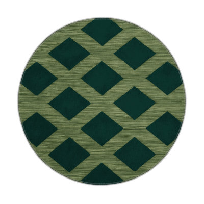 Tapis d'intérieur et d'extérieur à carreaux vert
