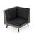 TAHITI SOFA SET CORNER+TABLE - BROWN