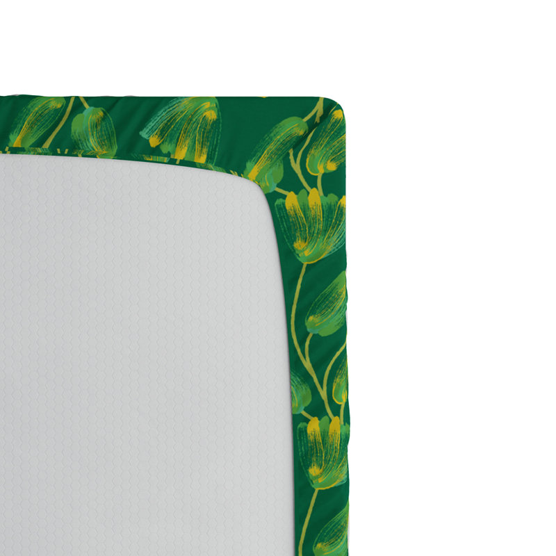 Microfiber Floral Fitted Sheet, Full Fitted Sheet