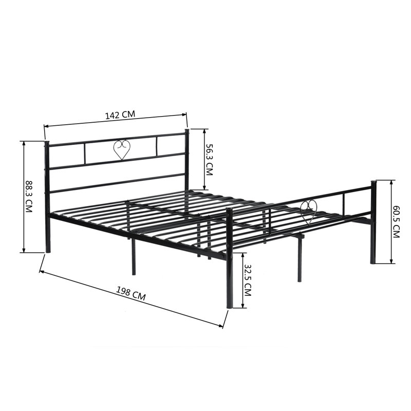 Guerin (4'6) Platform Bed
