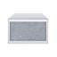 Table basse Noralie, miroir et faux diamants