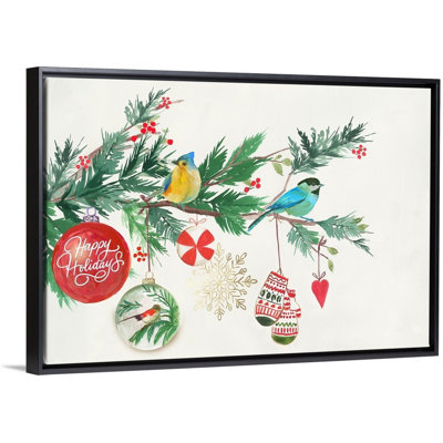 Oiseaux de Noël II - reproduction d'art sur toile