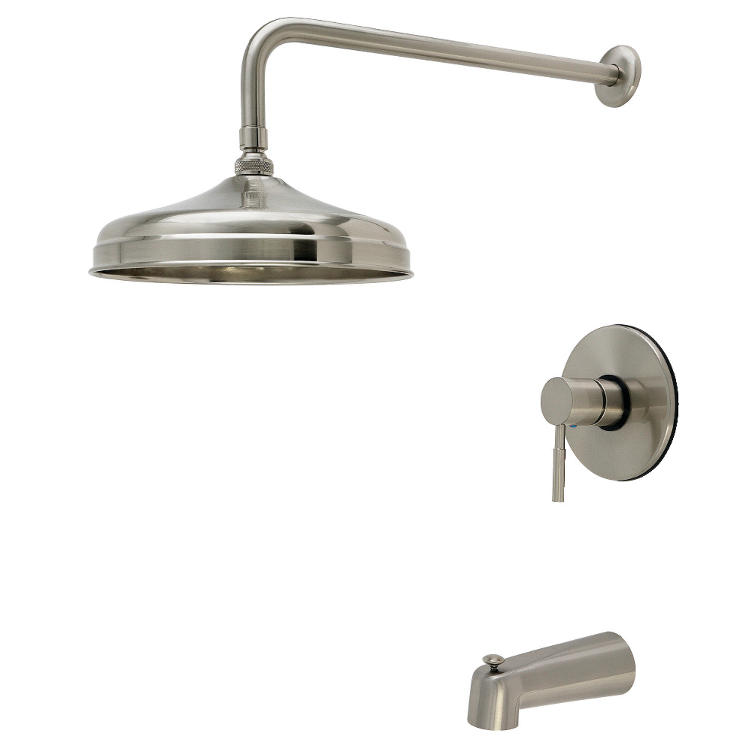 Kingston Brass Concord Single-Handle Pressure Balanced Tub and Shower Faucet, Brushed Nickel