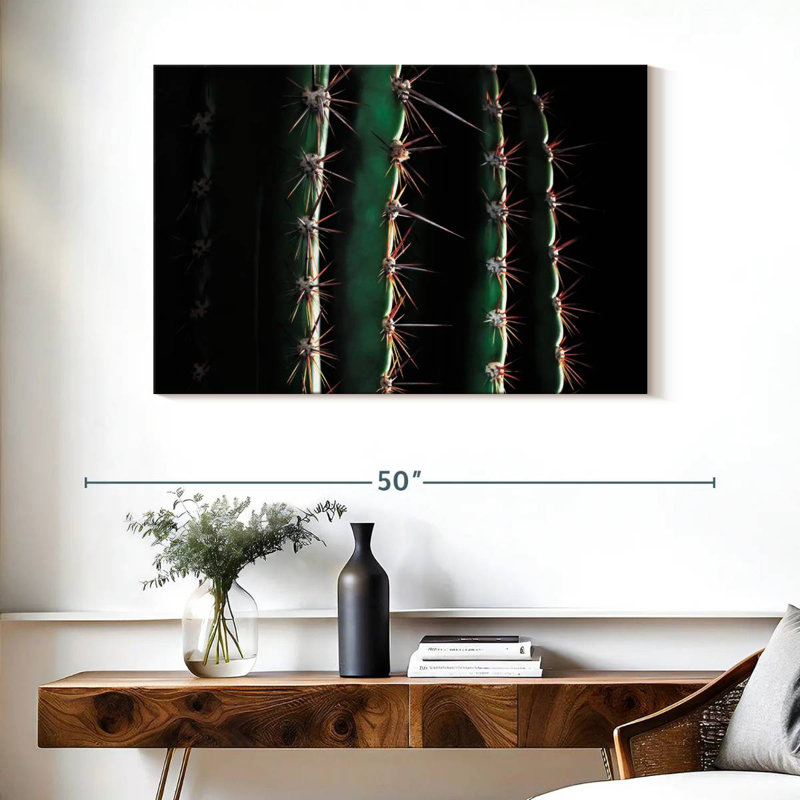 Gros plan d'un cactus épineux, H 26 po x l 39 po