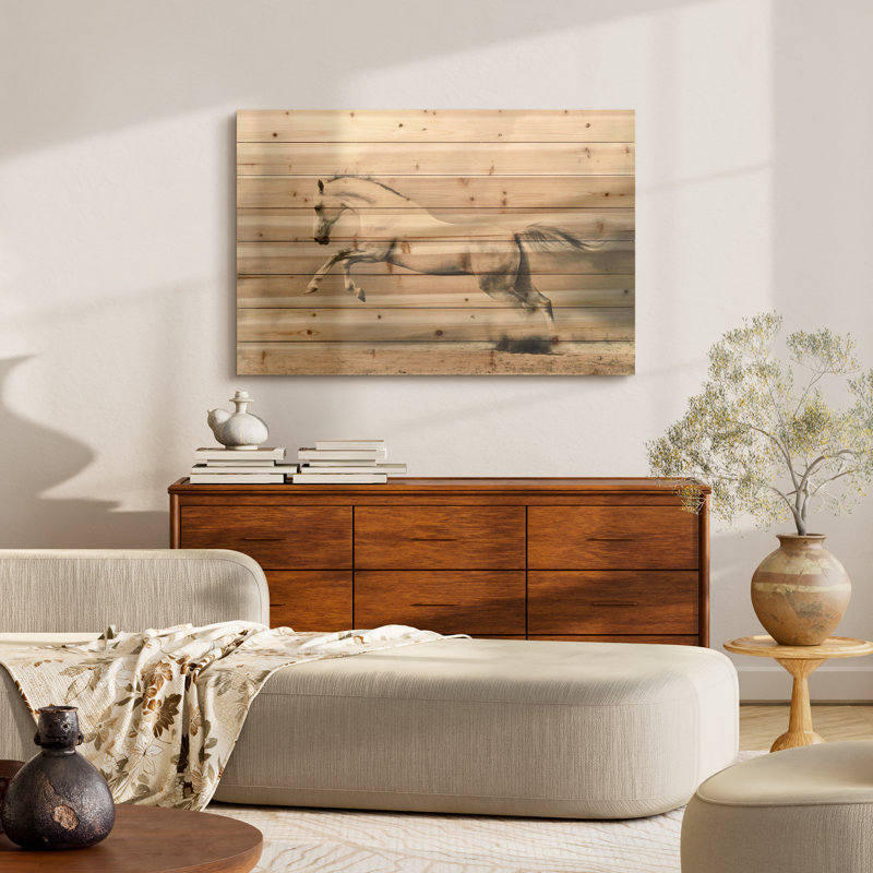 « cheval », impression sur bois
