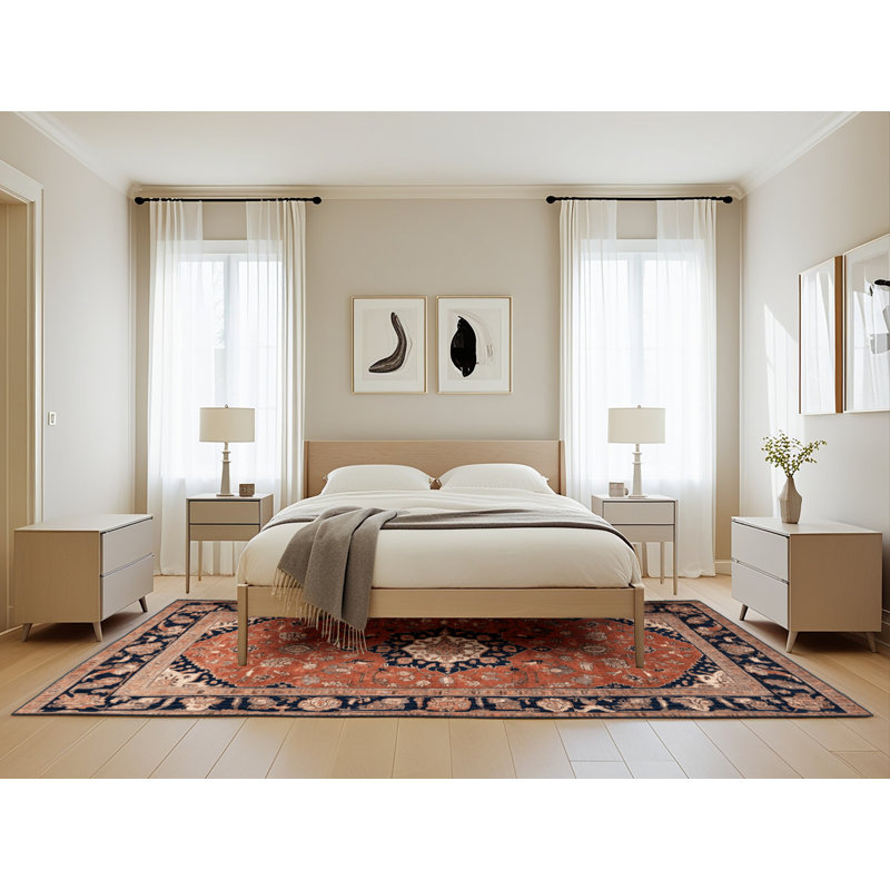 Tapis brun lavable à la machine, Rectangle 5 pi x 8 pi