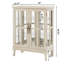 Armoire de rangement en verre avec bande lumineuse RVB en couleur et 2 tablettes réglables
