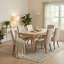 Alto Rectangle White Oak Wooden 4 Seater Dining Table - Elegant Farmhouse Style