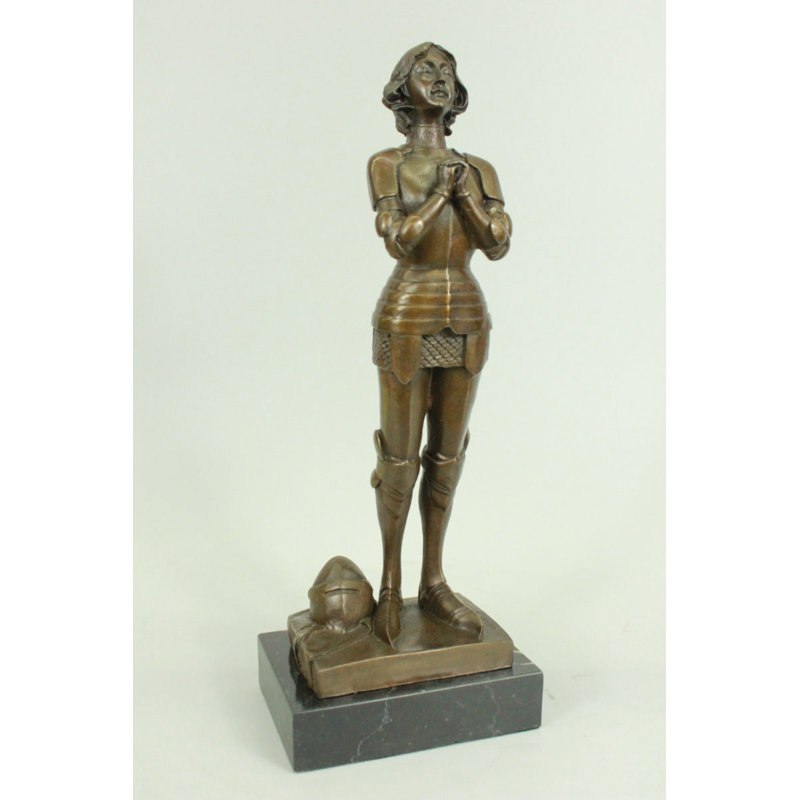 Figurine signée Leonard Joan of Arc Bronze