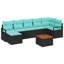 Ensemble de canapé de jardin avec coussin vidaXL 8 pièces vidaXL-629644023
