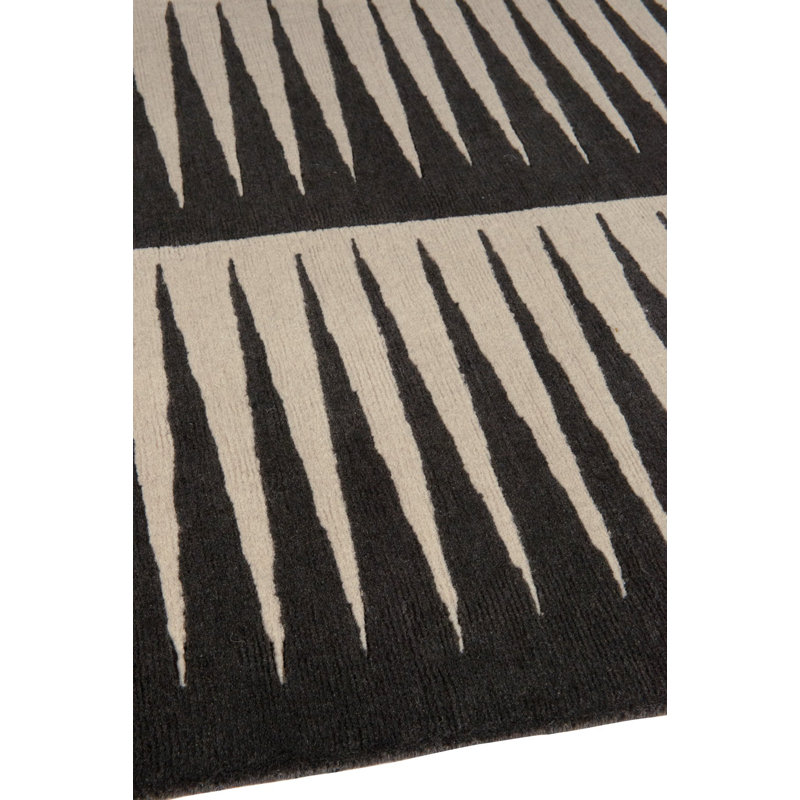 Kelly Wearstler Bravado Graphite Runner Area Rug, Runner 2'9" x 12'