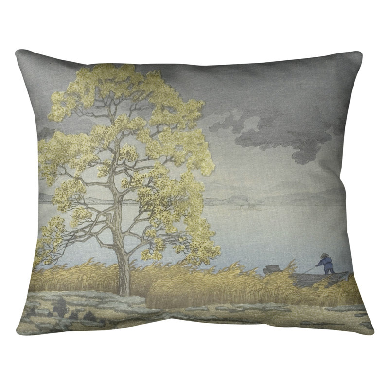 Coussin lombaire au-dessus de la pluie shore, 20 po x 14 po, Bourre en polyester, Jaune