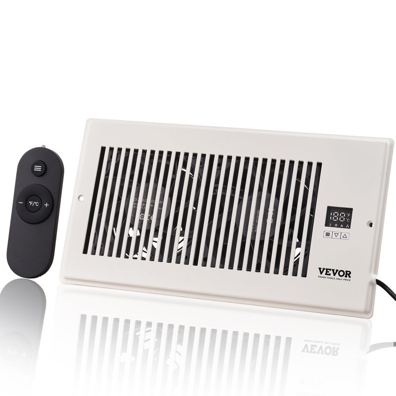 Ventilateur mural blanc avec télécommande incluse VEVOR, Blanc, H 7,5 po x l 13,78 po x P 1,97 po