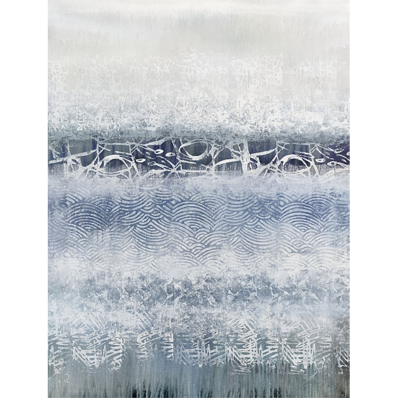 Indigo Print by Jennifer Hollack Raboin, Stretched Canvas, 50" H x 38" W x 2" D