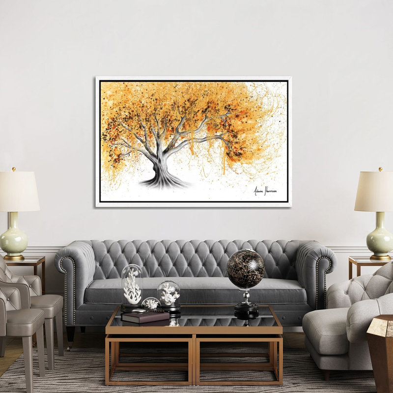 The Golden Tree by Ashvin Harrison - Print on Canvas, White Framed, 152.5 cm H x 101.5 cm W